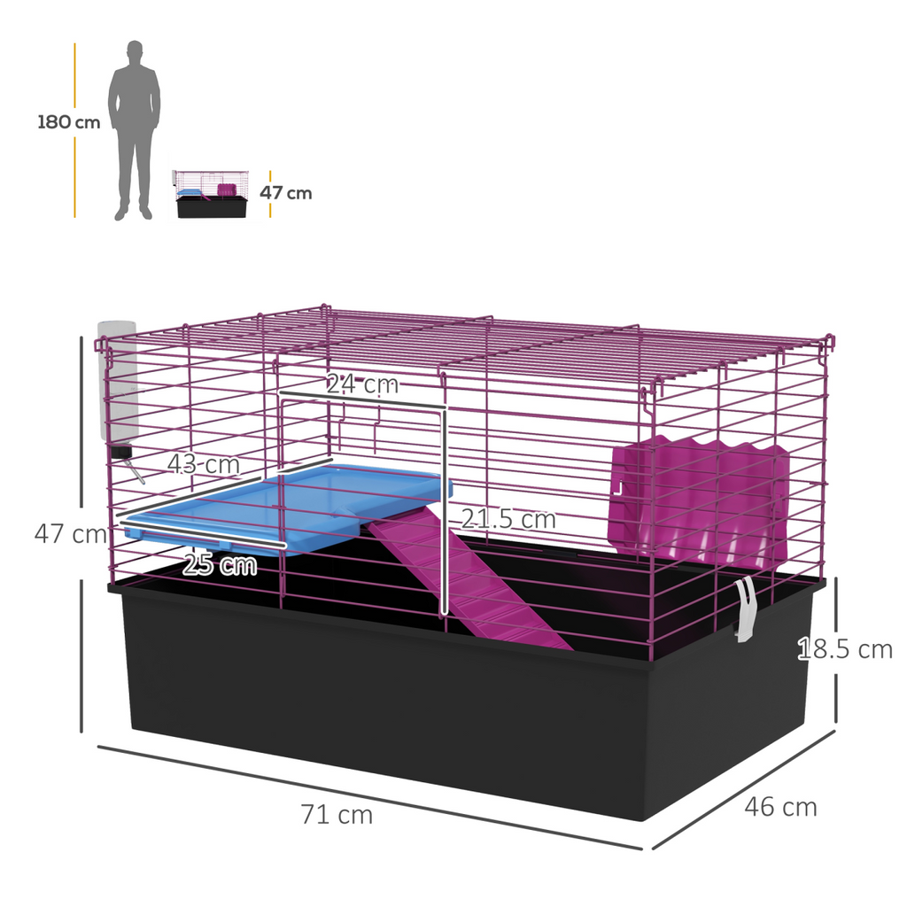 Small Animal Cage & Playhouse for Rabbits & Guinea Pigs