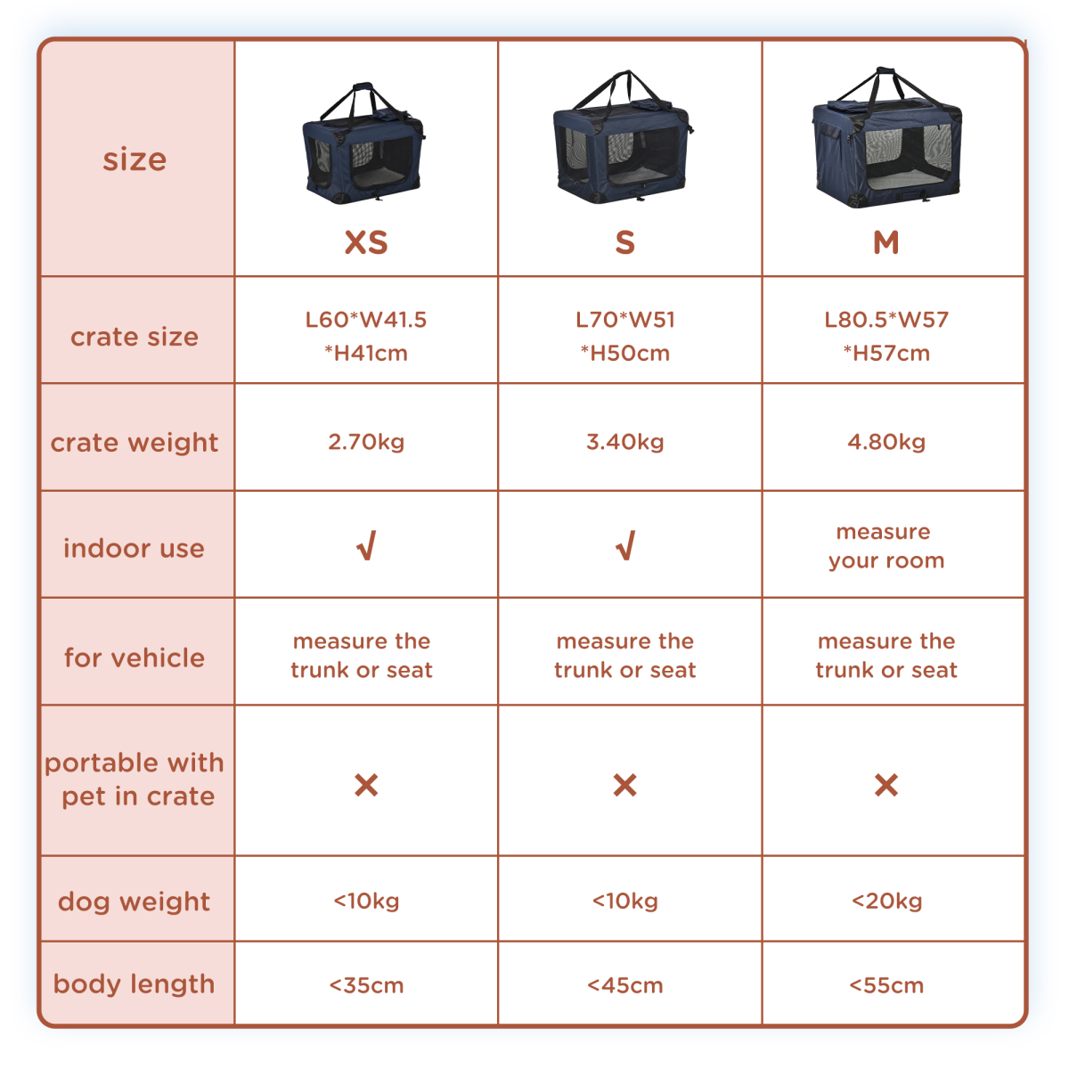 60cm Folding Pet Carrier Bag with Cushion - Portable Cat & Small Dog Cage