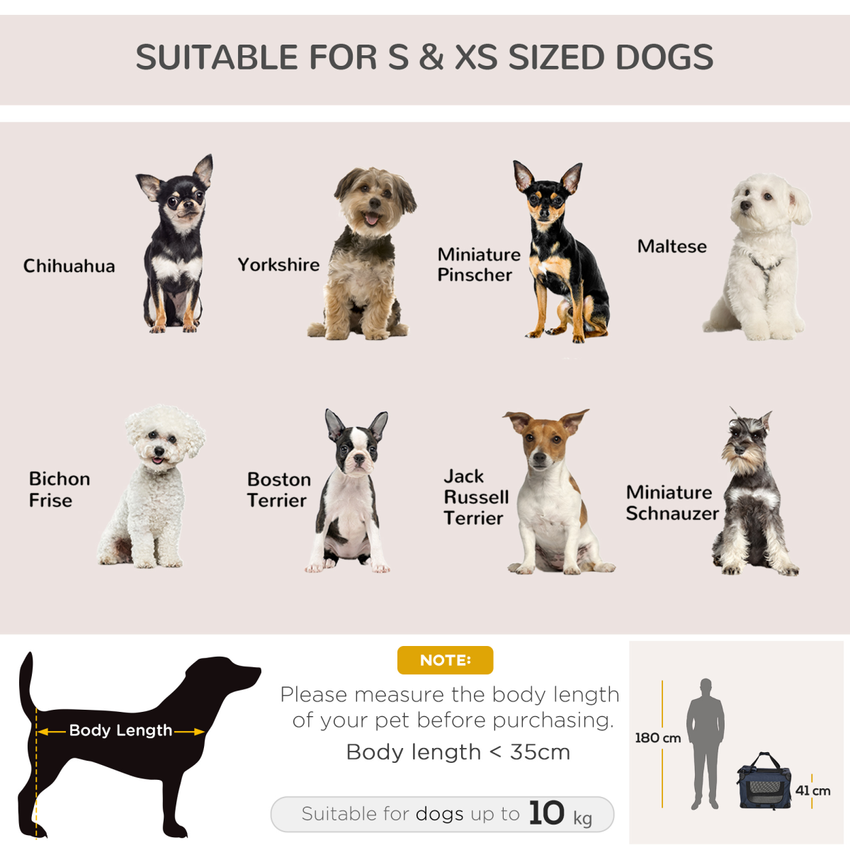 60cm Folding Pet Carrier Bag with Cushion - Portable Cat & Small Dog Cage