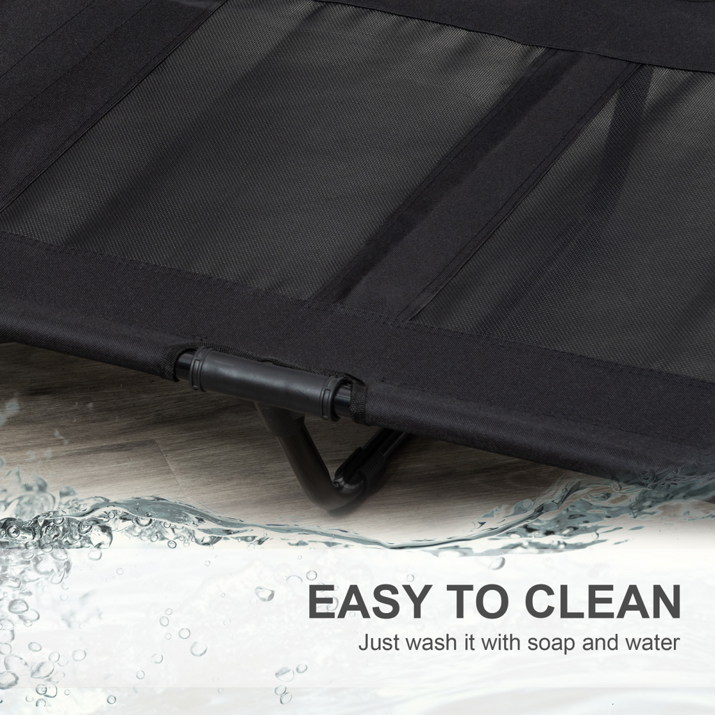 Large Elevated Outdoor Pet Cot for Dogs & Cats - Portable Mesh