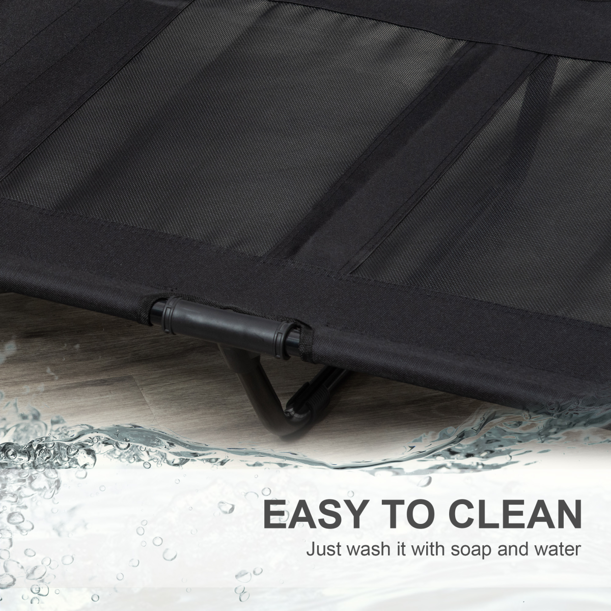Large Elevated Outdoor Pet Cot for Dogs & Cats - Portable Mesh