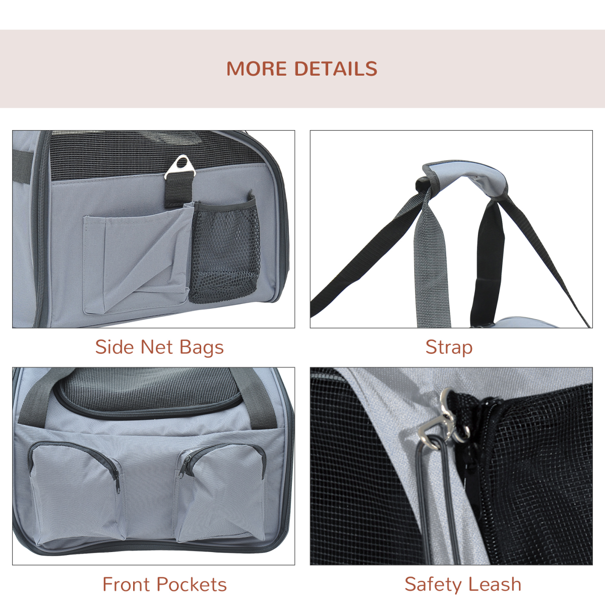 Foldable Pet Carrier Bag for Cats/Dogs - Portable Travel Cage with Mesh Top