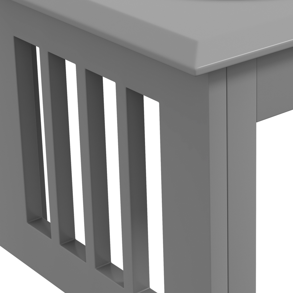 Elevated Stainless Steel Dog Feeder with Dual Raised Bowls, Grey