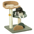 52cm Indoor Cat Tree with Dual Beds, Scratching Posts & Toy Ball