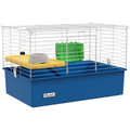 Blue Small Animal Cage & Playhouse for Rabbits and Guinea Pigs
