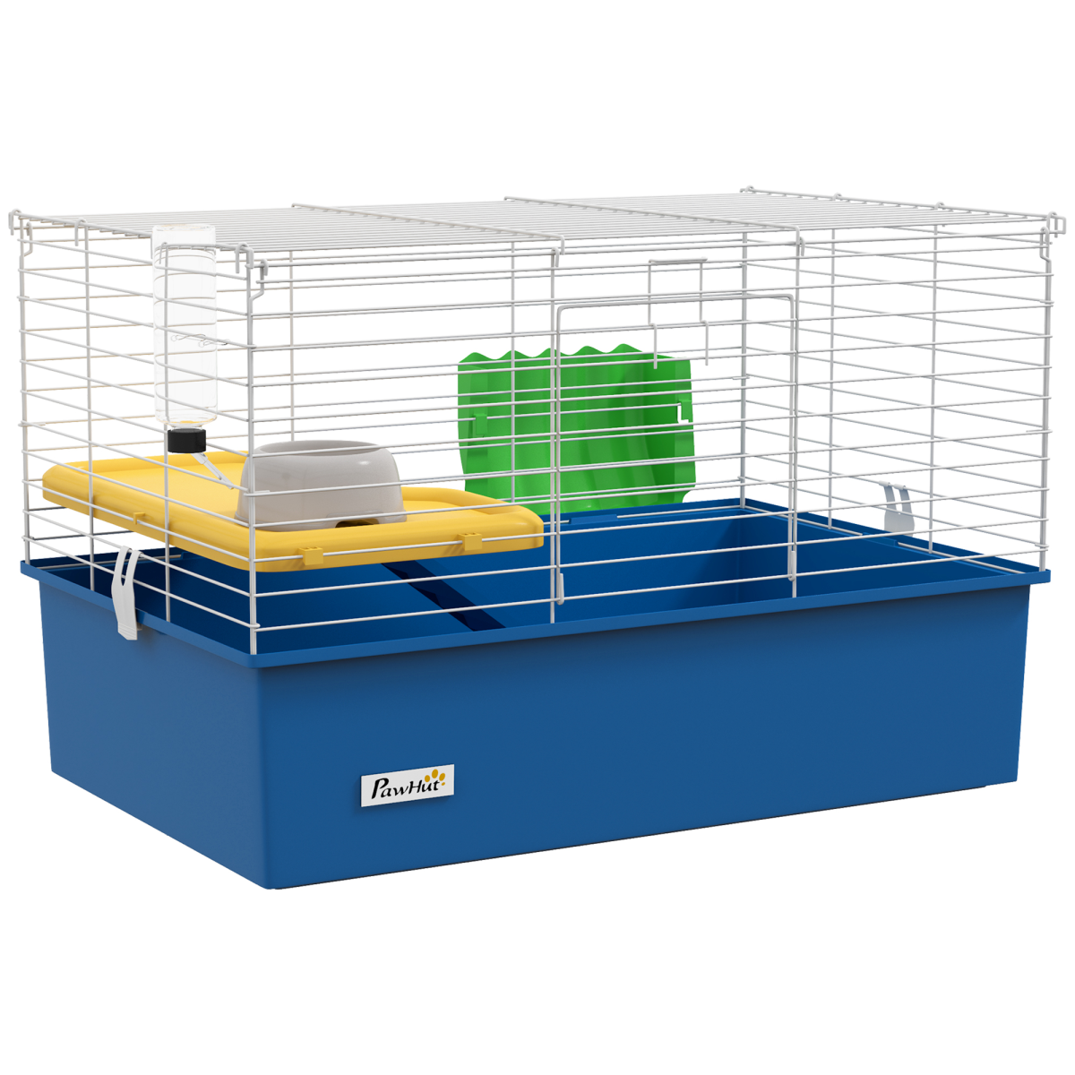 Blue Small Animal Cage & Playhouse for Rabbits and Guinea Pigs