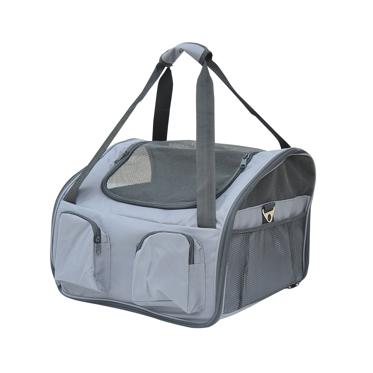 Foldable Pet Carrier Bag for Cats/Dogs - Portable Travel Cage with Mesh Top