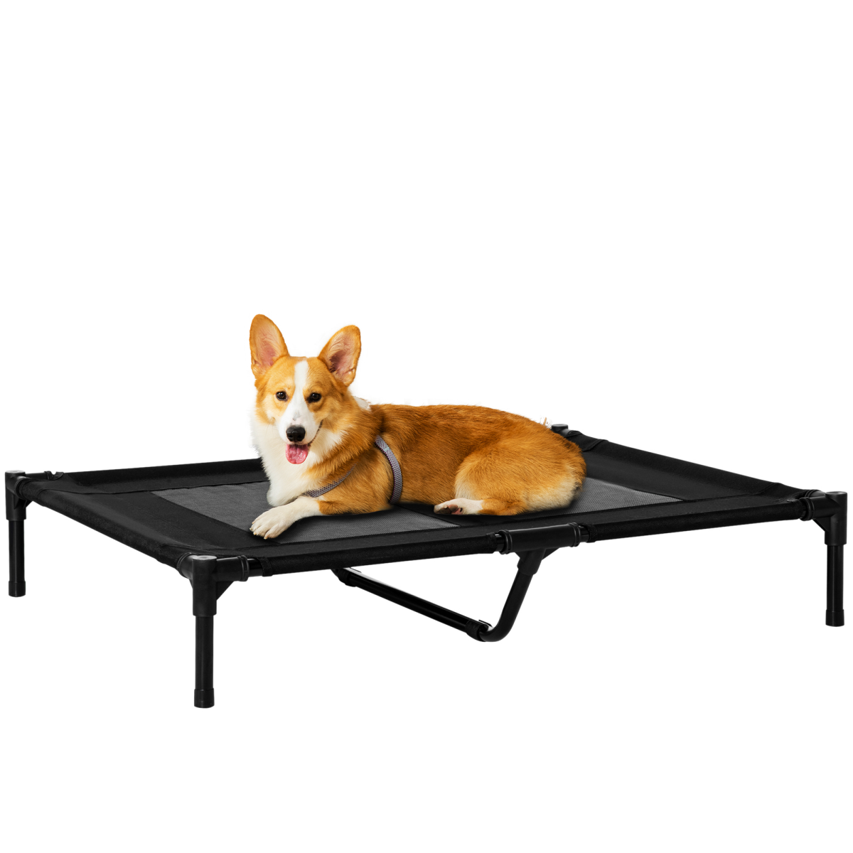 Large Elevated Outdoor Pet Cot for Dogs & Cats - Portable Mesh